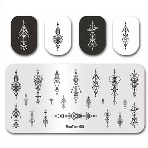 asymmetric figures nail stamp